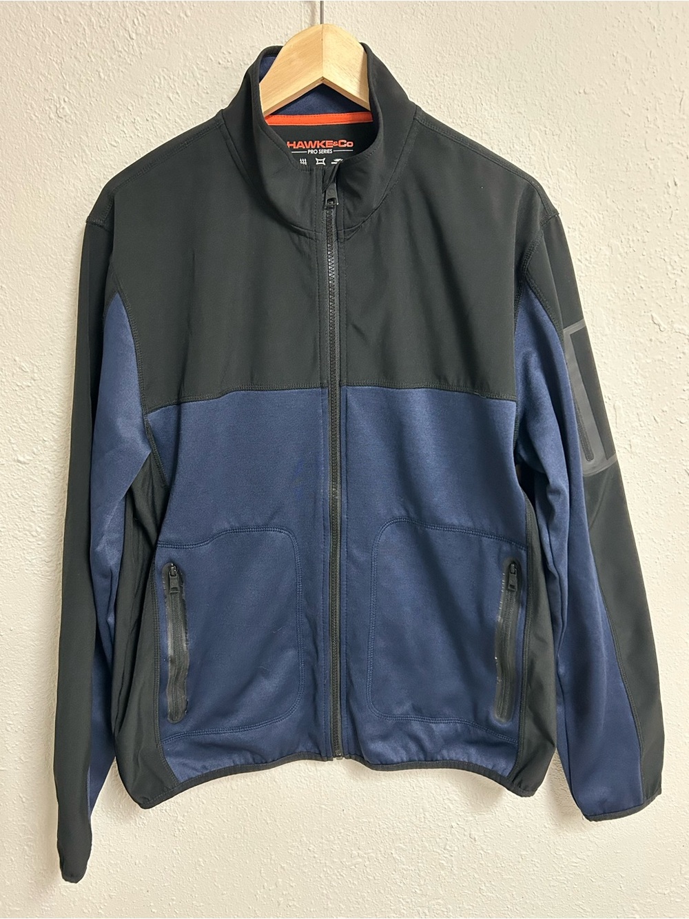 Hawke & Co Pro Series Full Zip Colorblock Fleece Performance Jacket L